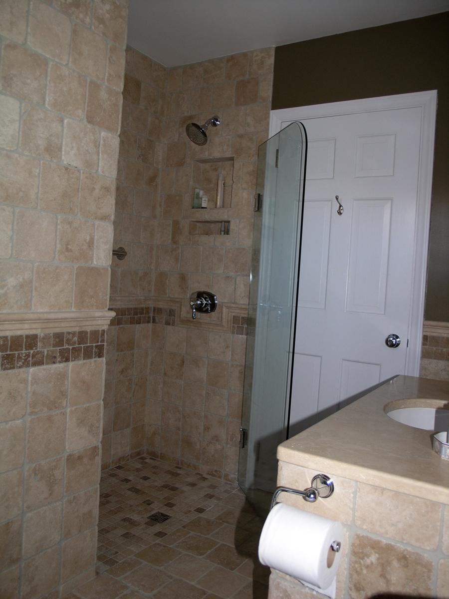 55 year old half-bath turned into a full bath wet room - Fine Homebuilding