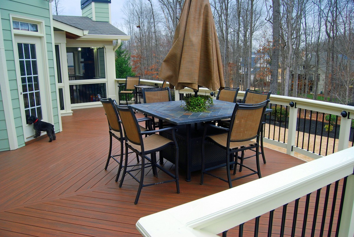 Porch & Deck Combination with Watertight Deck & Patio below Fine