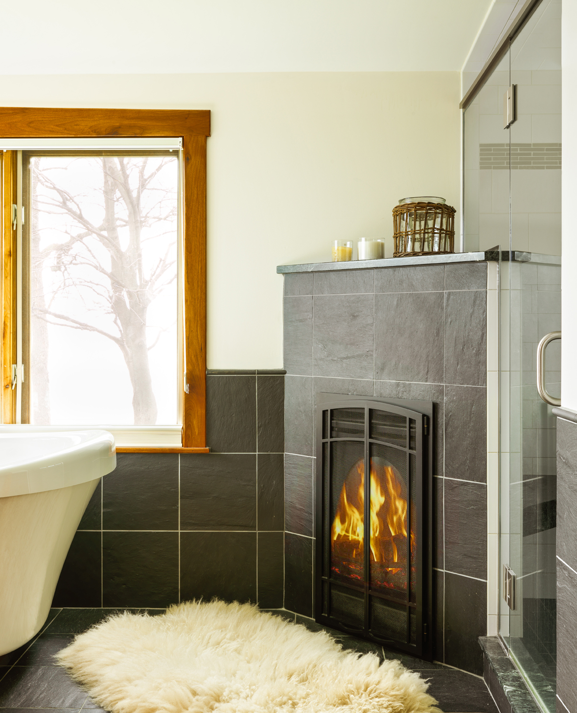 Bathroom Fireplace