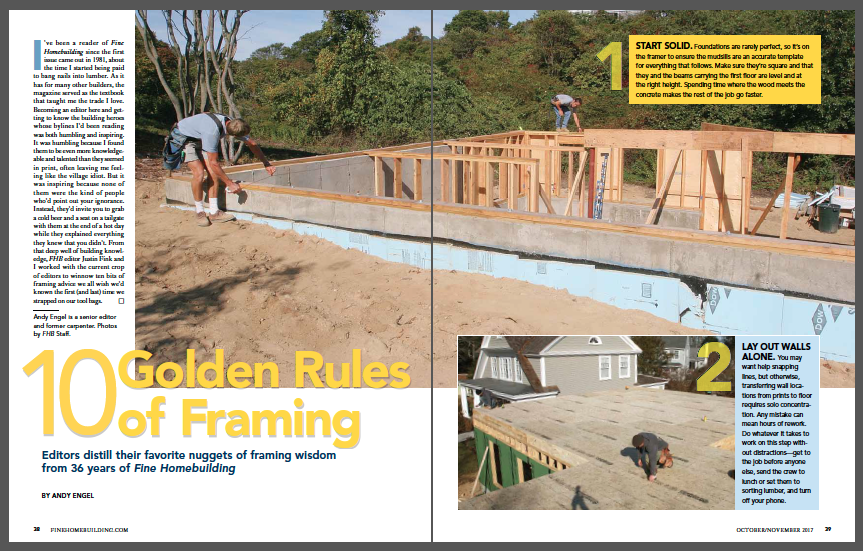 Timber Frame Rules 10 Golden Rules of Framing - Fine Homebuilding