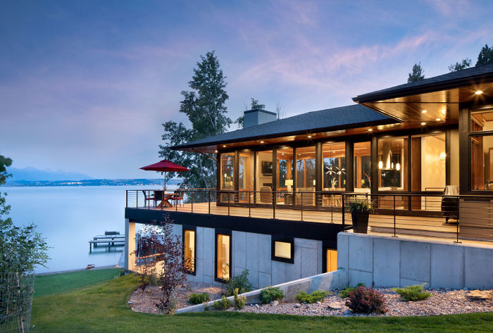 Flathead Lake Glass House Fine Homebuilding