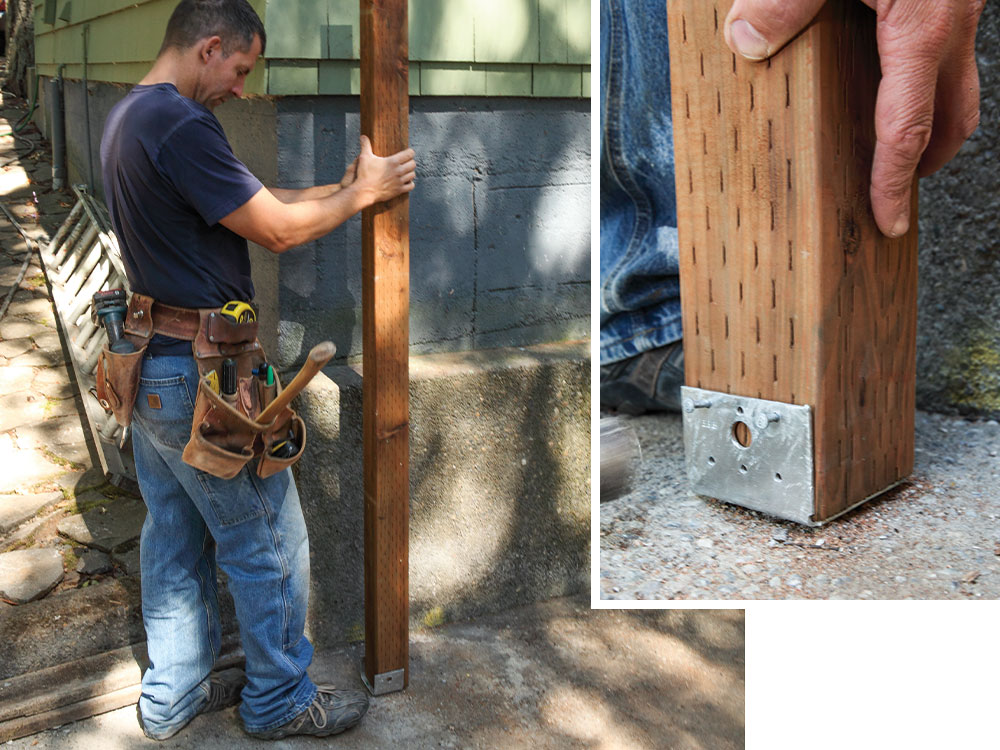 How to Brace a Deck Post Fine Homebuilding