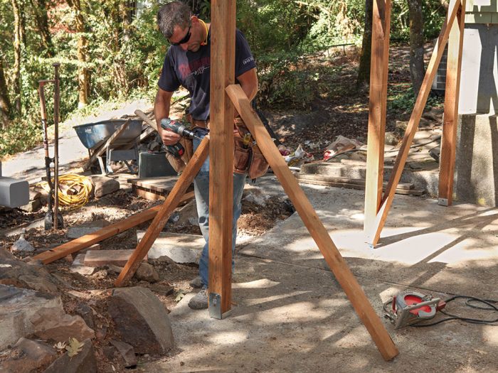 How to Brace a Deck Post Fine Homebuilding