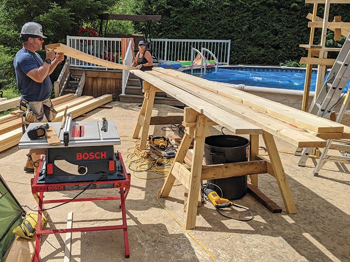 Sawhorses for a healing back