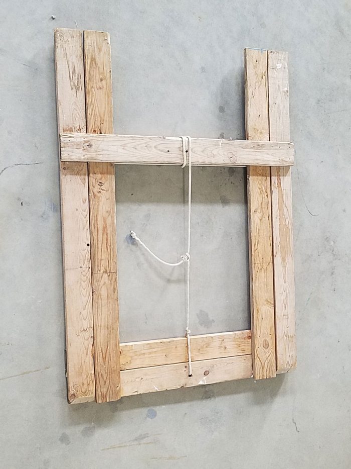 homemade sawhorse folded