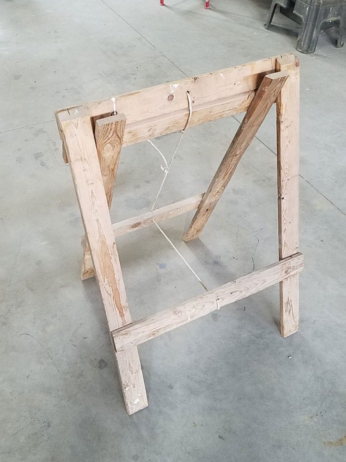 homemade sawhorse