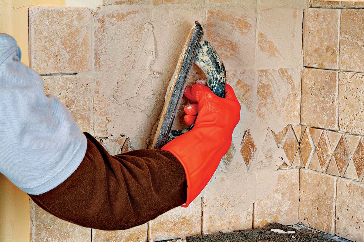 remove excess grout