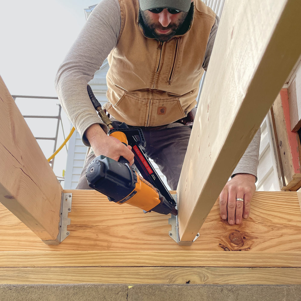 installing 2x8 floor joists