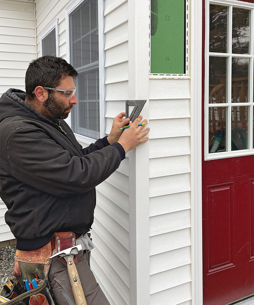 lining up siding on different elevations
