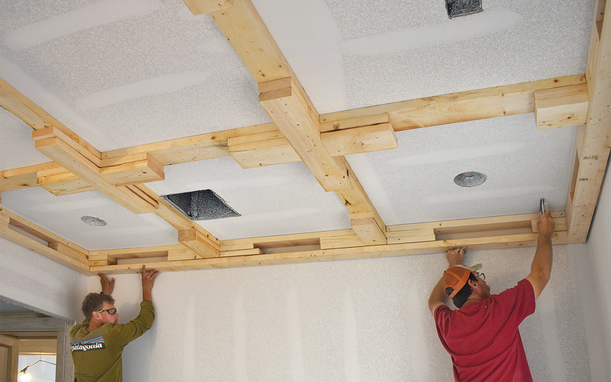 frame of coffered ceiling