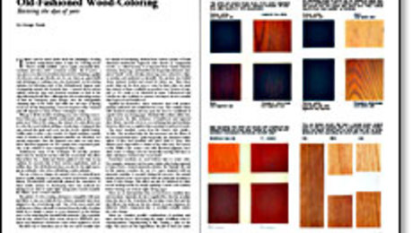 Old-Fashioned Wood-Coloring - FineWoodworking