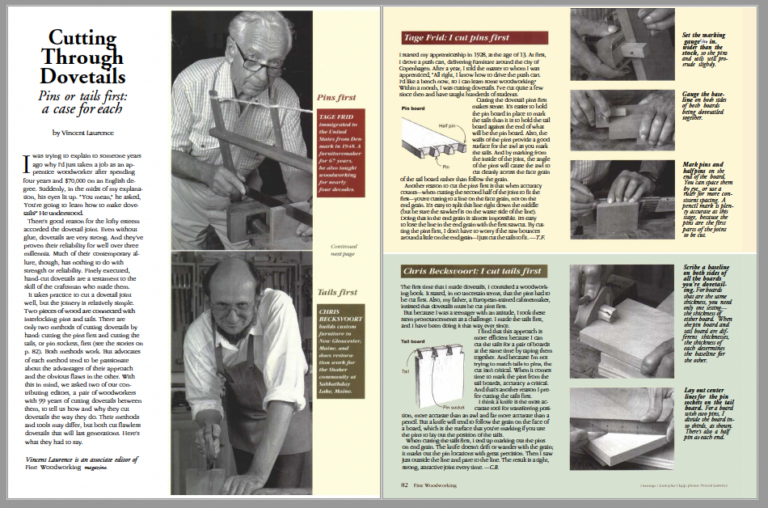 Pins or Tails First a Case for Each FineWoodworking