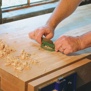 scrape away dried glue