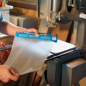 kitchen waxed paper to protect machine bed
