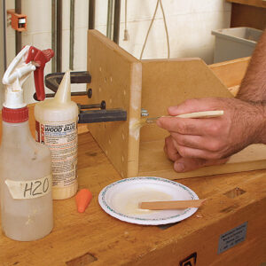 glue to seal edges of jigs