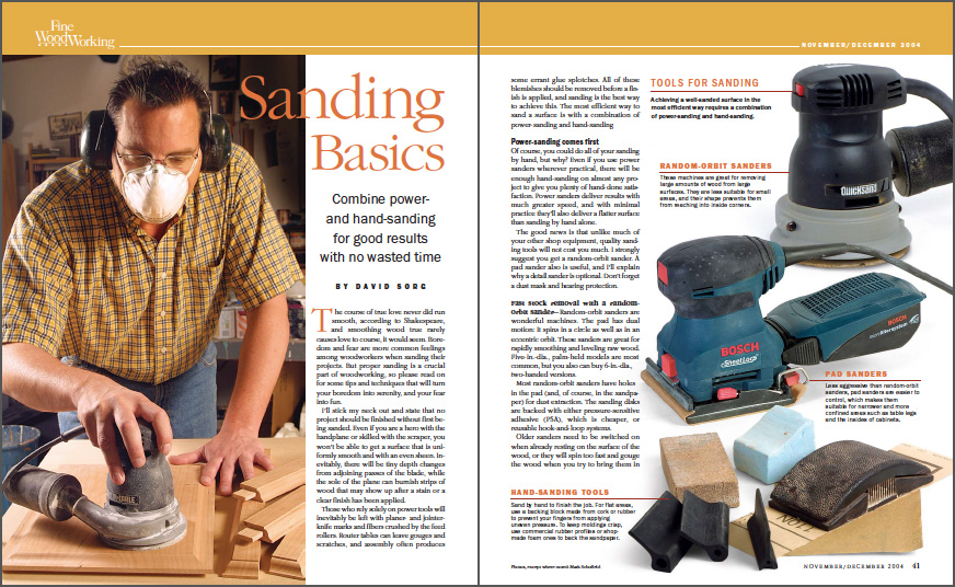Tips for Sanding Basics FineWoodworking
