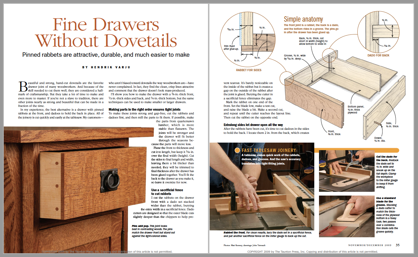 Fine Drawers Without Dovetails FineWoodworking
