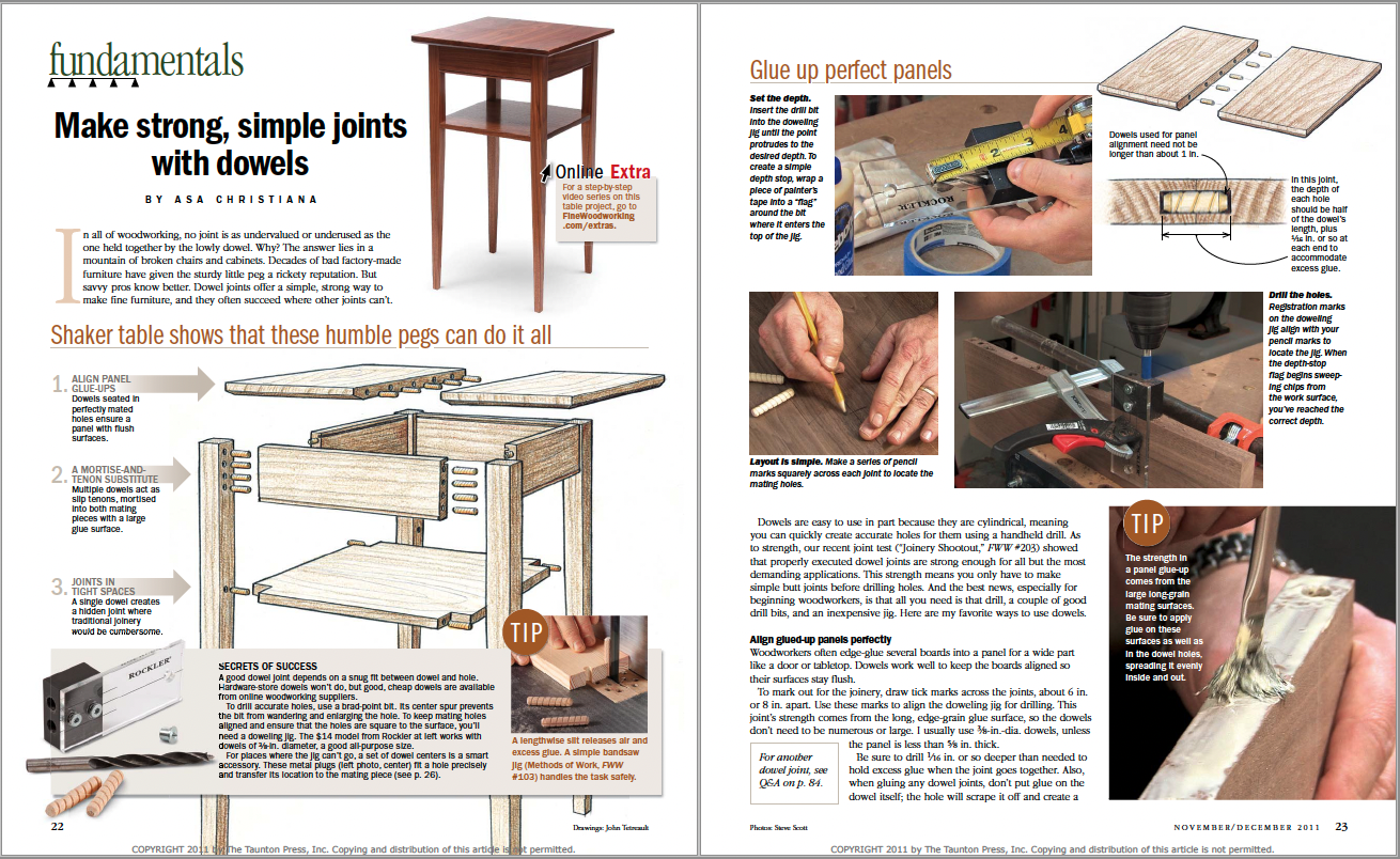 Make Strong, Simple Joints with Dowels FineWoodworking