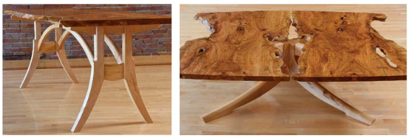 warner live edged table