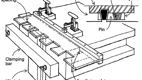 Router Fixture for Dovetail Pins - FineWoodworking