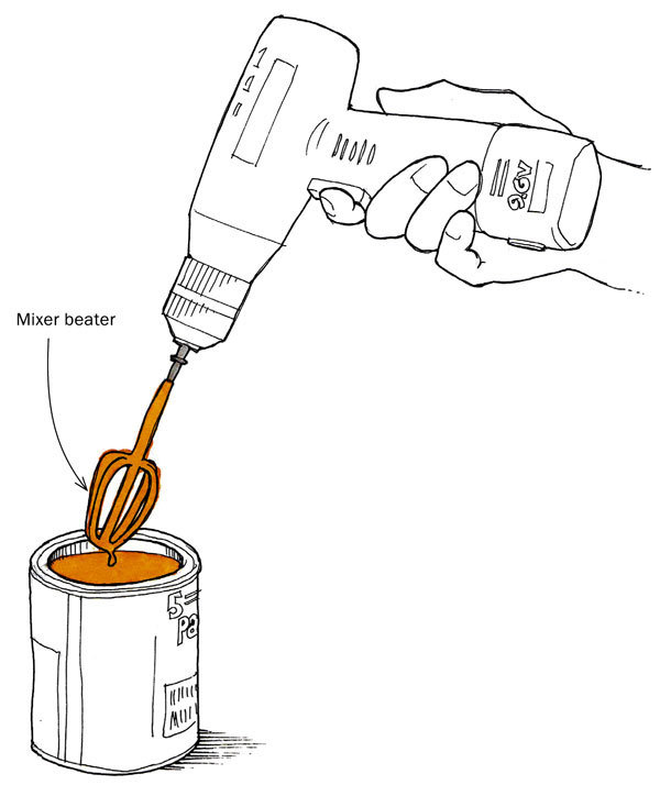 Stir Paint with an Old Kitchen Beater FineWoodworking