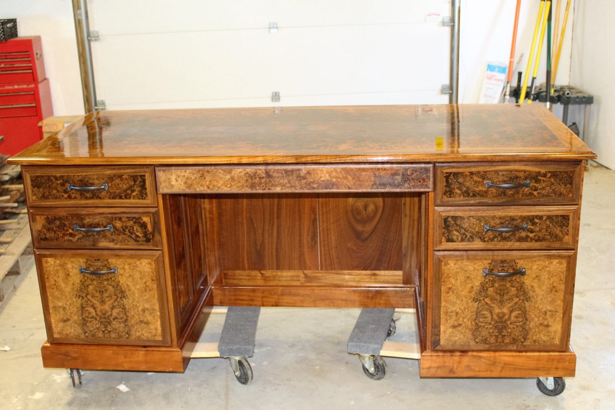 Walnut Burl Executive Desk - FineWoodworking