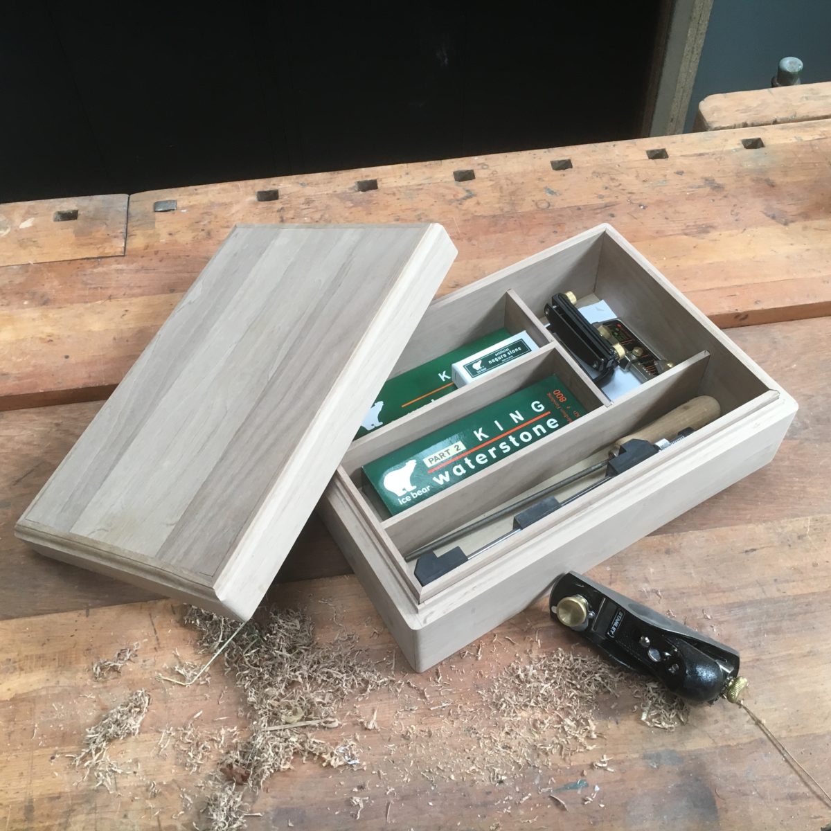 Sharpening box from Bob's instructions FineWoodworking