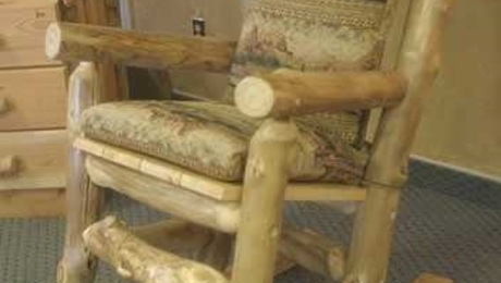 Log Wood Rocking chair- Hand Made - FineWoodworking