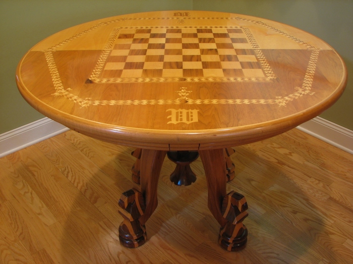 Chess Table, Queen Style Base FineWoodworking