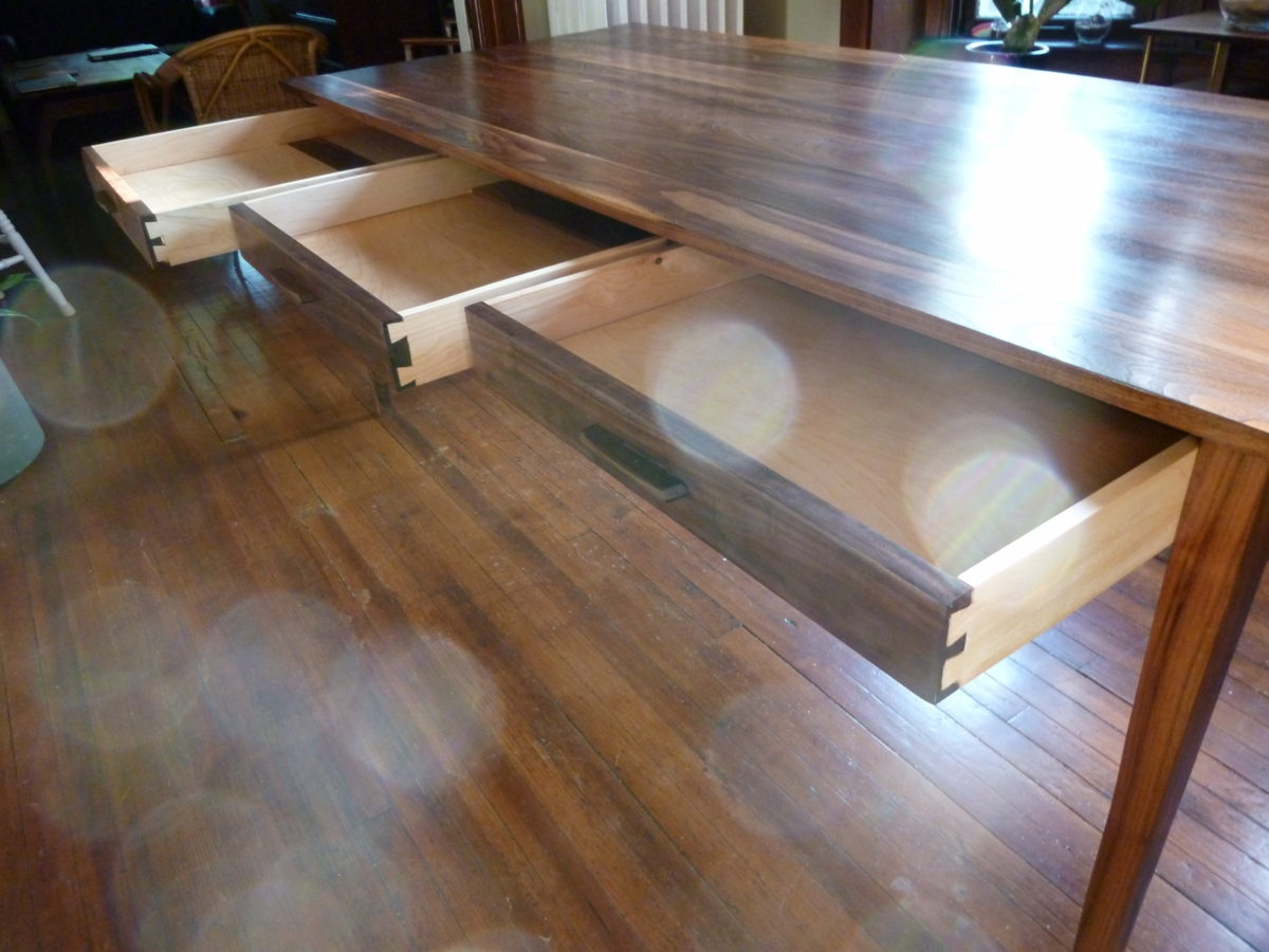 Dining Table with Two Way Drawers FineWoodworking
