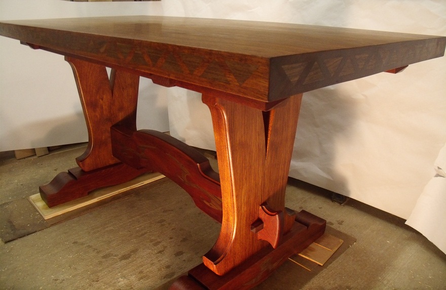 custom brazilian cherry table - FineWoodworking