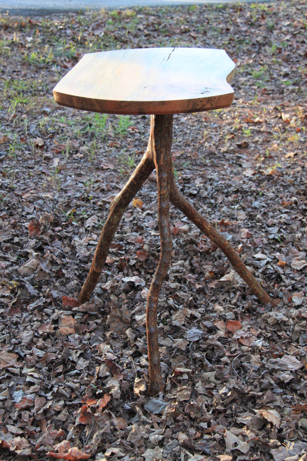 Tall Cafe Table with Natural Tripod Leg FineWoodworking