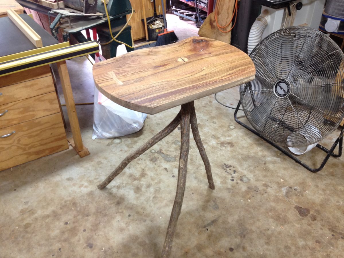 Tall Cafe Table with Natural Tripod Leg FineWoodworking