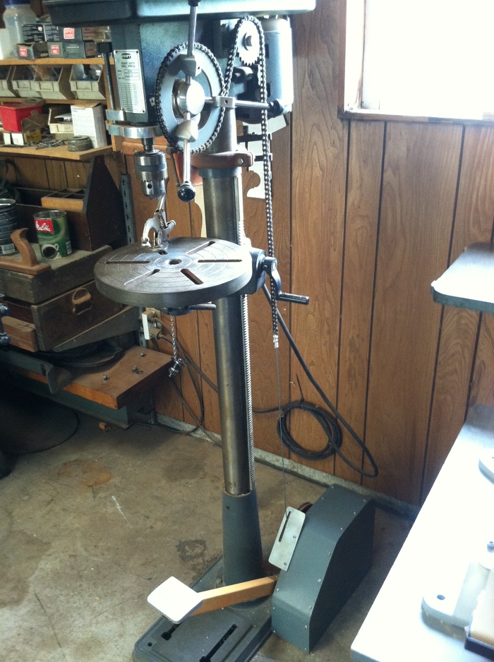 Drill Press foot treadle - FineWoodworking