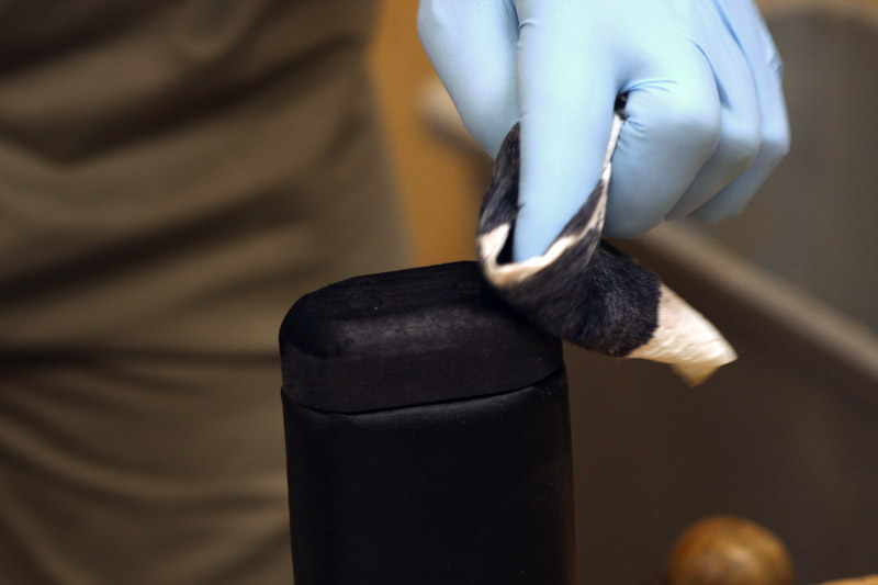 Keyboard wrist protector. FineWoodworking