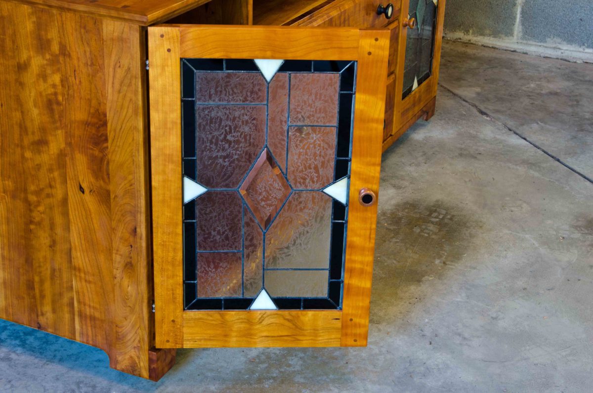 TV with stained glass and matching knobs FineWoodworking