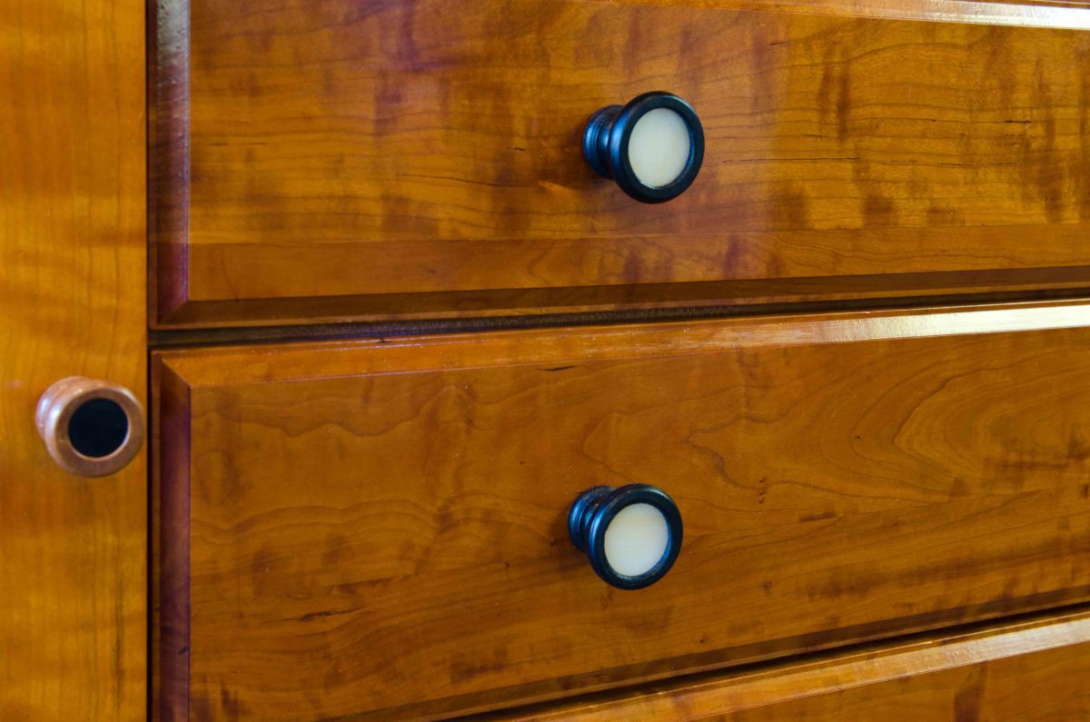 TV with stained glass and matching knobs FineWoodworking