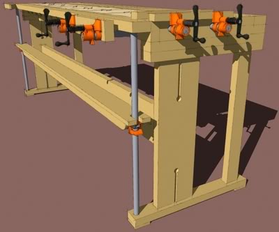 woodworking workbench clamps plans bench fine sketchup fangled pipe wood table pdf exercise plan john build finewoodworking diy control paulk