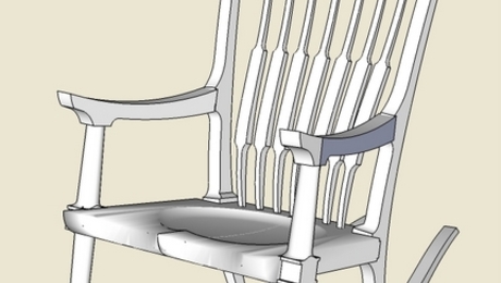 Maloof Rocker - Roughing into SketchUp - FineWoodworking