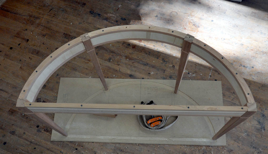 The Finished Pair of Half Round Tables FineWoodworking