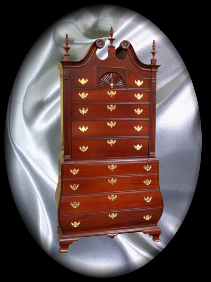 Mahogany Bombe Chest on Chest FineWoodworking