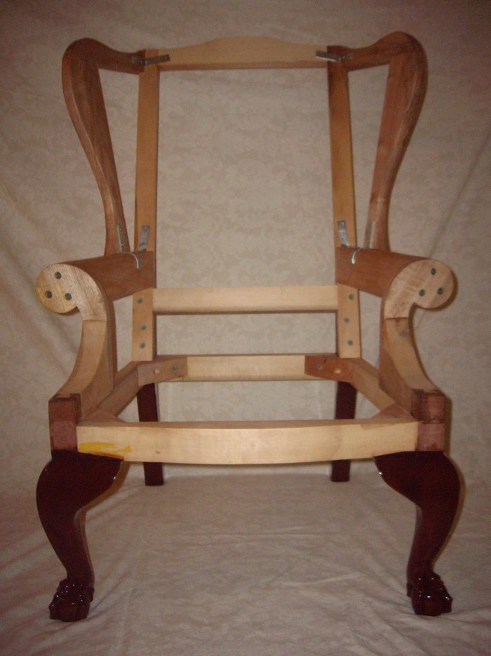 Chippendale wing chair frame FineWoodworking