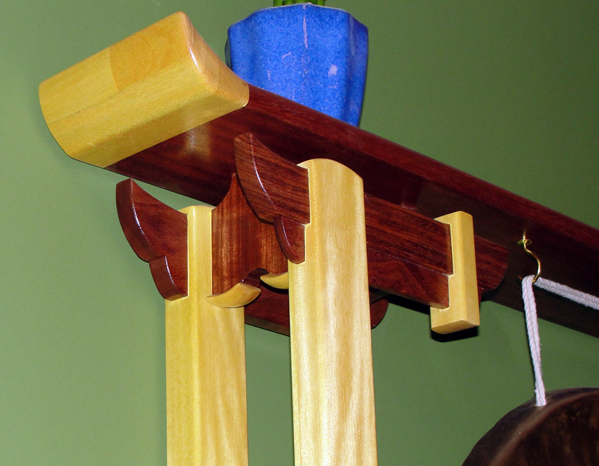 Asian inspired Gong Rack FineWoodworking