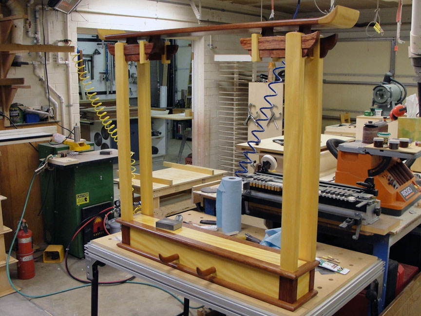 Asian inspired Gong Rack FineWoodworking