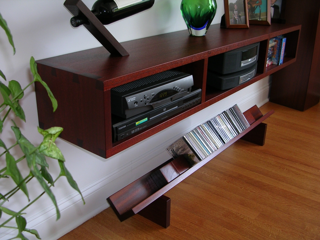 Custom Wall Shelf and matching CD Rack - FineWoodworking