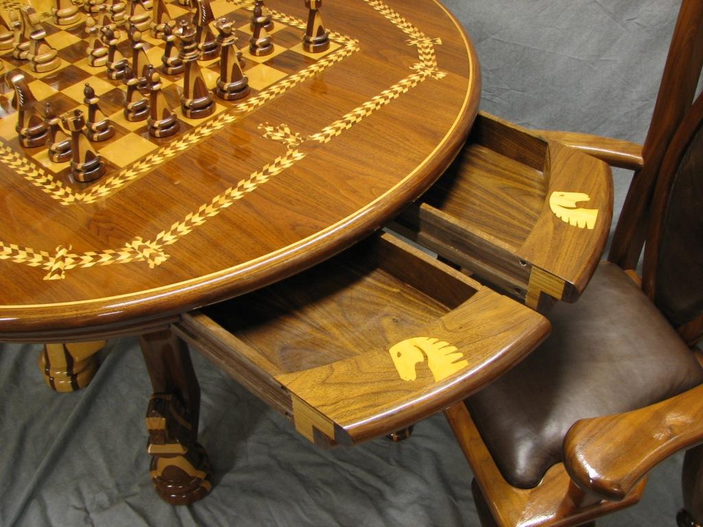 Chess Set, Table, & Chairs FineWoodworking