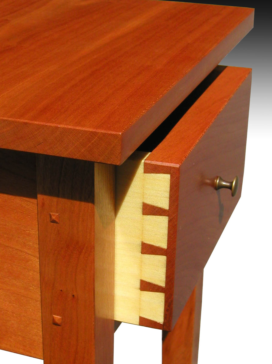 Three Shaker end tables with shelf, cherry - FineWoodworking