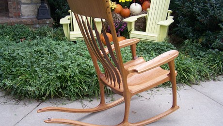 Cherry Rocking Chair w/ Walnut Accent - FineWoodworking