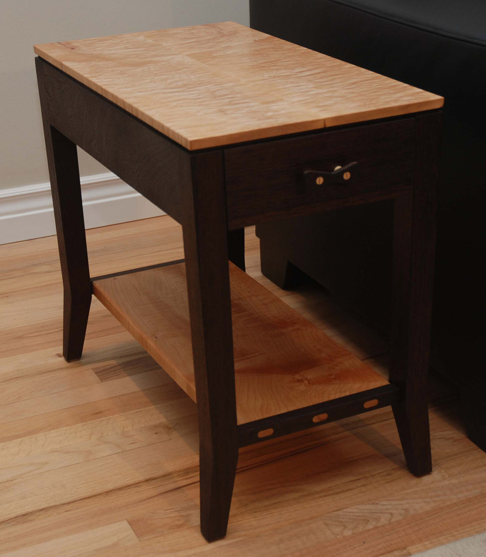 Wenge & Quilted Maple End Tables FineWoodworking