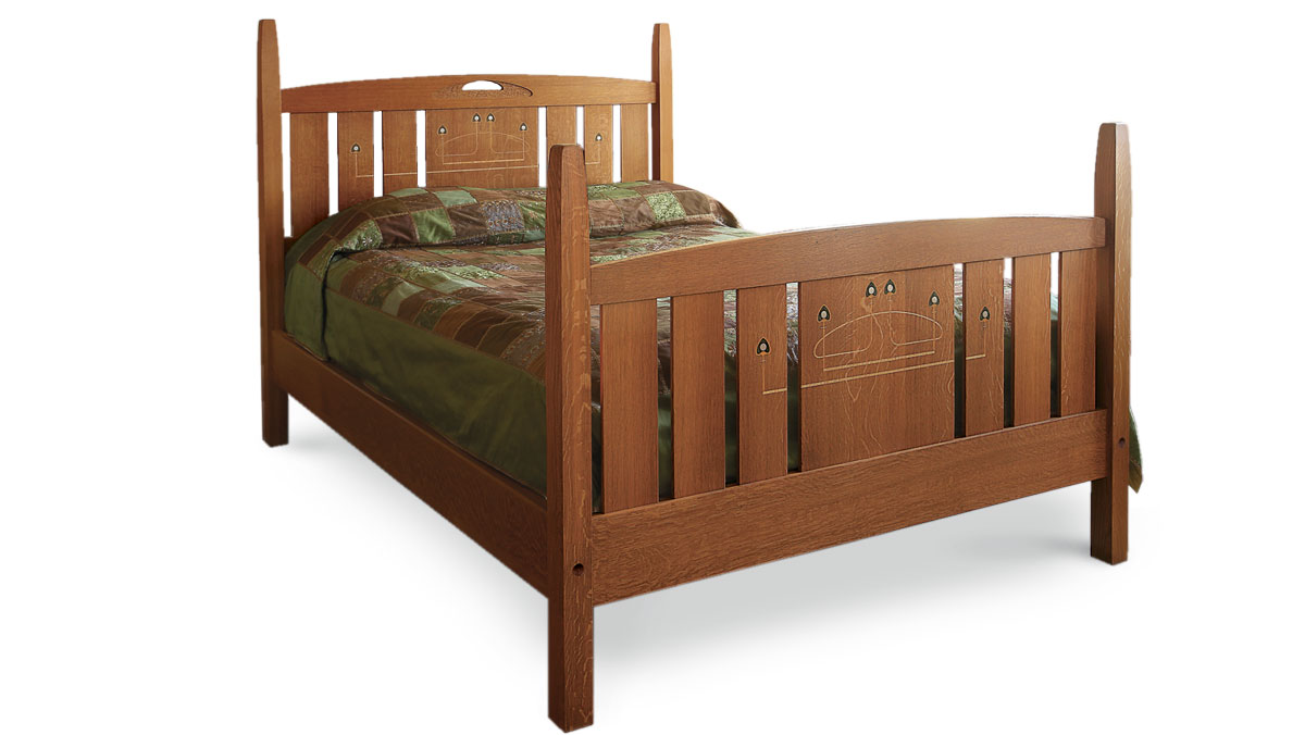 Inlaid Stickley Style Bed with Kevin Rodel FineWoodworking